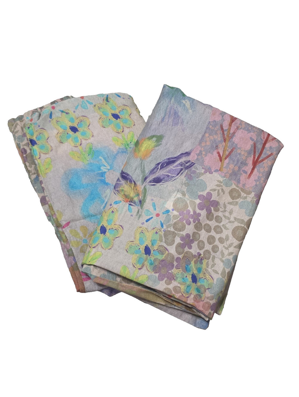 Natural Life Boho Floral Patchwork 27 x 21 Standard/ Queen Pillowcases Set of 2